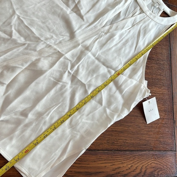 A.L.C. White Racerback Tank Blouse NWT Size 6 Cutout V neck - Picture 7 of 10